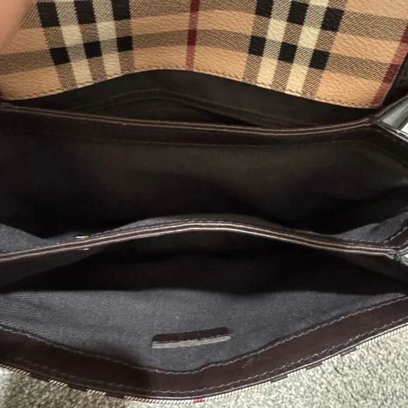 BURBERRY Haymarket Check Canvas Small Paisley Crossbody Bag - Picture 11 of 16